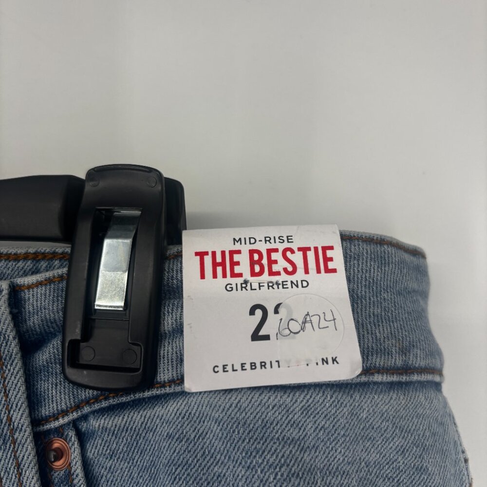 Celebrity Pink The Bestie Mid Rise Cuffed Girlfriend Jeans Tide Pool Size 22 NWT - Picture 6 of 6